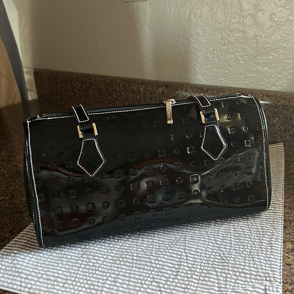 “Arcadia” purse 👜 color black patten L.6 1/4 tall, length 12 in.,straps 12 in., - Picture 13 of 13